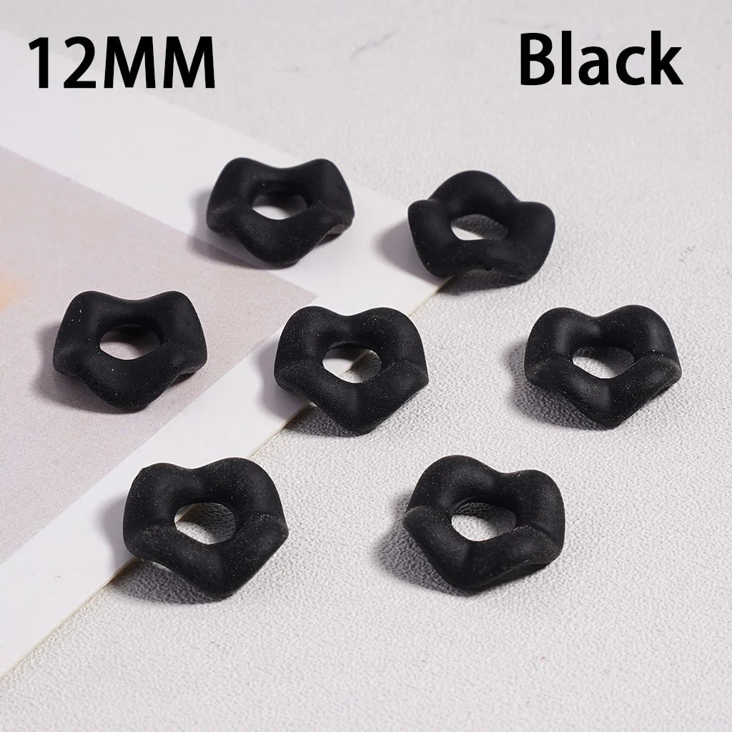 z-Acrylic Spacer Beads Rubber Painted Wavy Shape, Solid Color, 12MM (Single Color is available for 500pcs(Whole Bag) Only)