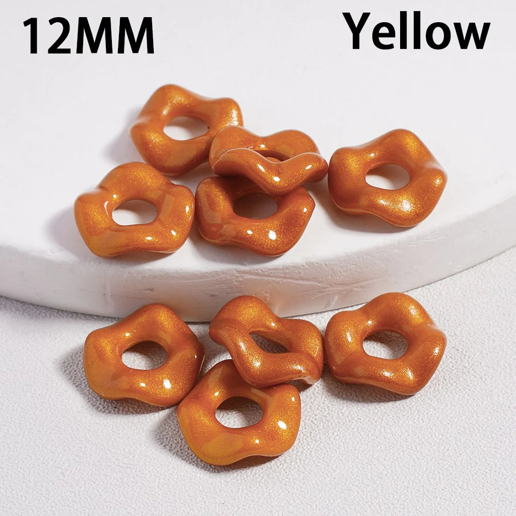 z-Acrylic Spacer Beads Wavy Shape, Dark Color Series, 12MM (Single Color is available for 500pcs(Whole Bag) Only)