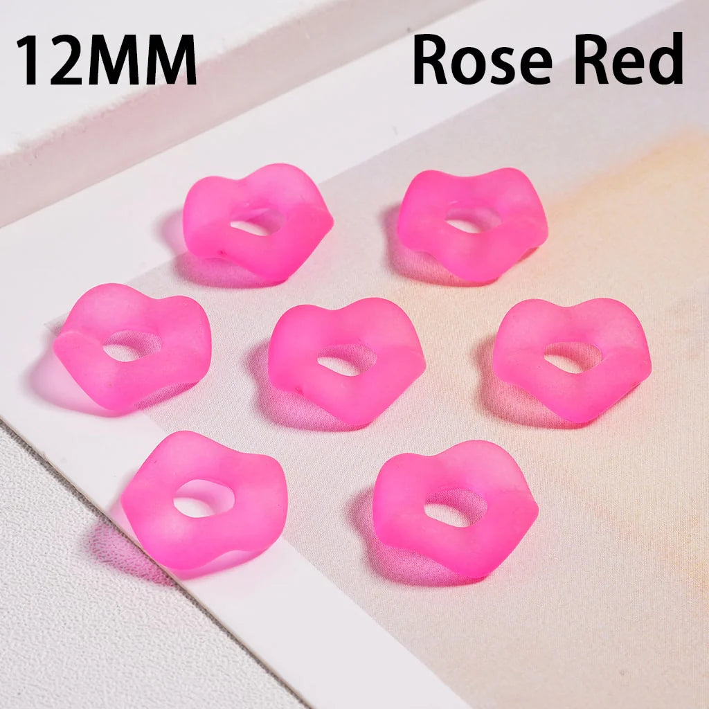 z-Acrylic Spacer Beads Frosted Matte Wavy Shape, Translucent Color, 12MM (Single Color is available for 500pcs(Whole Bag) Only)