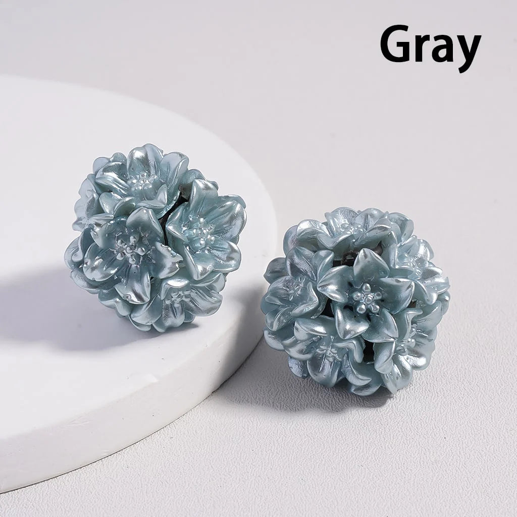 z-Clay Beads Shiny Flowers with Stamen, Multi-Color, Around 20-25MM