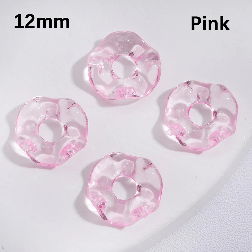 z-Spacer Acrylic Beads Wavy Shape Translucent Multi-Color 12MM (Single Color is available for 1450pcs(whole bag) Only)