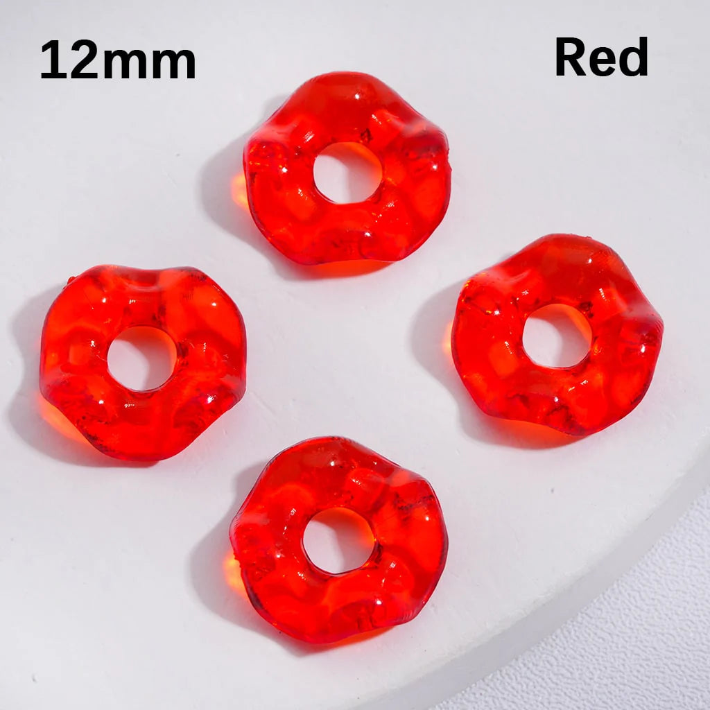 z-Spacer Acrylic Beads Wavy Shape Translucent Multi-Color 12MM (Single Color is available for 1450pcs(whole bag) Only)