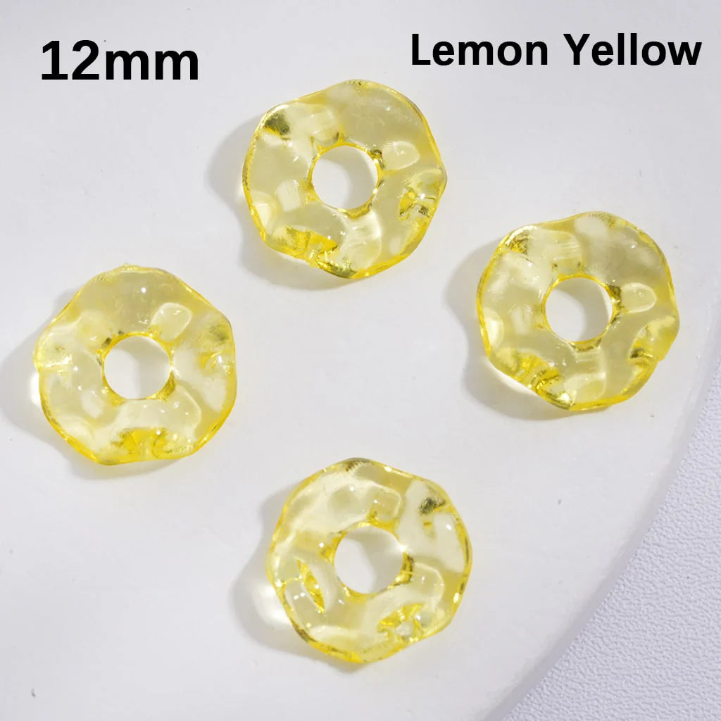 z-Spacer Acrylic Beads Wavy Shape Translucent Multi-Color 12MM (Single Color is available for 1450pcs(whole bag) Only)