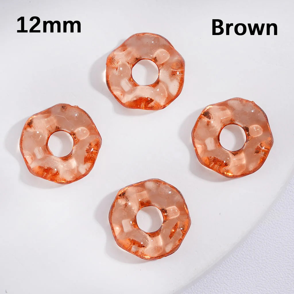 z-Spacer Acrylic Beads Wavy Shape Translucent Multi-Color 12MM (Single Color is available for 1450pcs(whole bag) Only)