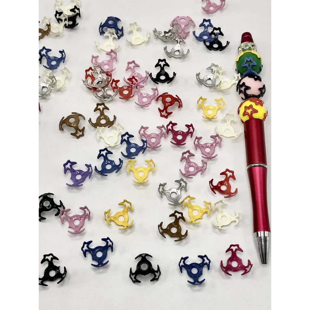 z-Solid Color Acrylic Bead Cage Bead Cap for 16mm Beads Star Shape PLEASE READ DESCRIPTION