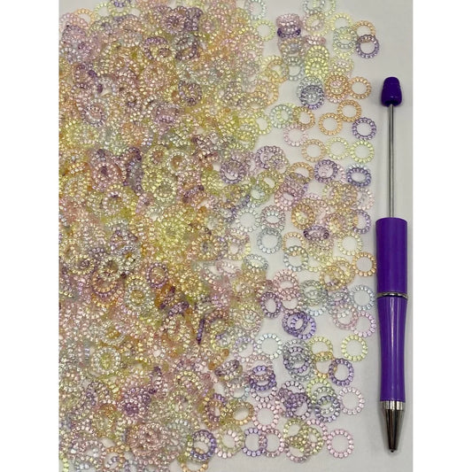 z-Semi Transparent Colorful Acrylic Pearl Spacers, 10mm