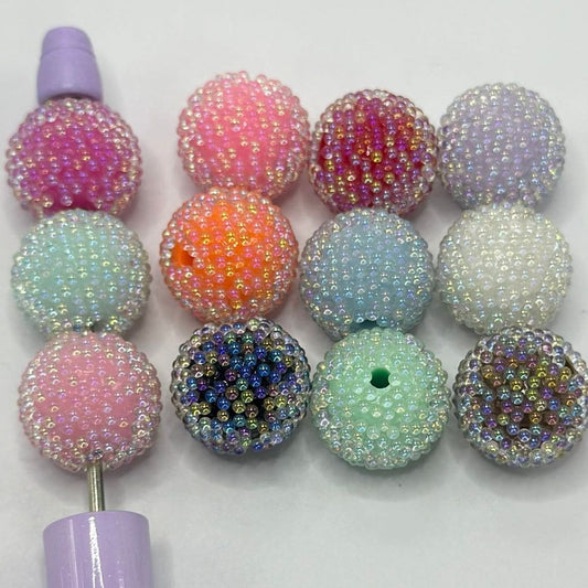z-Sugar Caviar Acrylic Beads with UV, Hard, 16mm, Random Mix Color, ZY