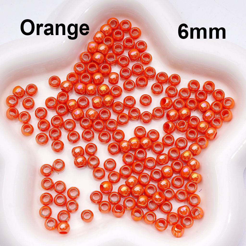 z-Waist Beads for Jewelry Making - UV Coated Mini Seed Acrylic Beads with Large Hole - 6mm - Random Mix - Can Be Used for Pen - 1000 Beads Pack