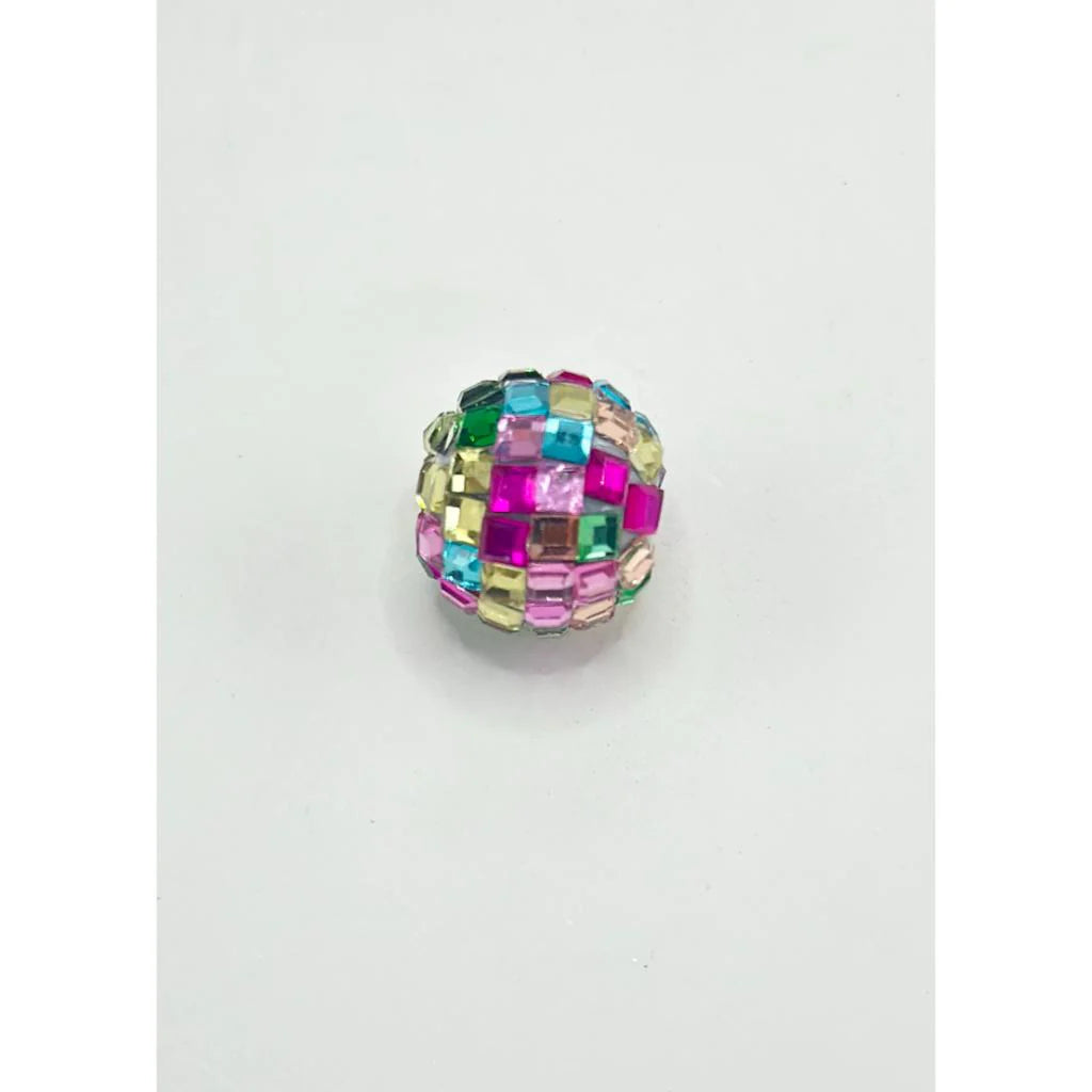 z-Disco Ball Beads, Sparkling Acrylic Beads with Crystal Rhinestones and Disco Ball Shape, 16mm