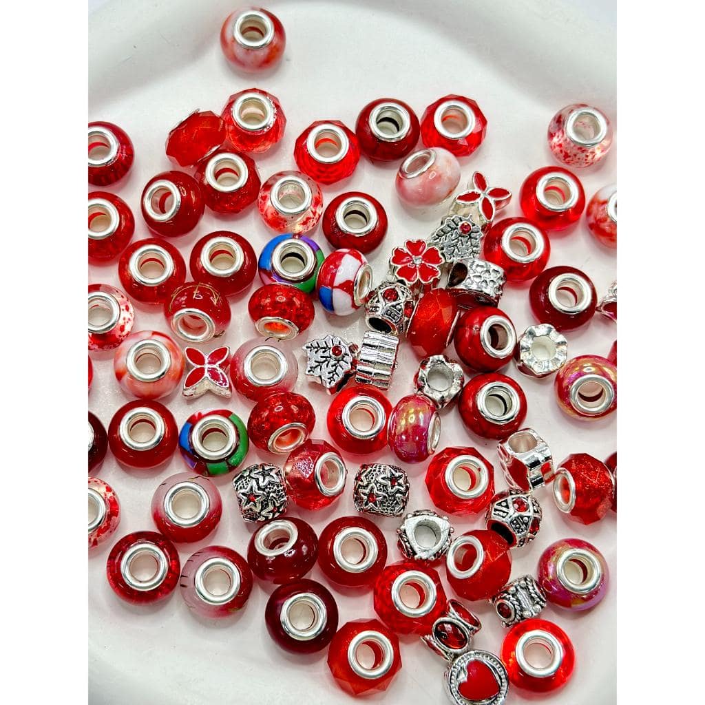 z-Inspired Wheel Beads in Turquoise Blue Red Pink Purple Green 80Pcs