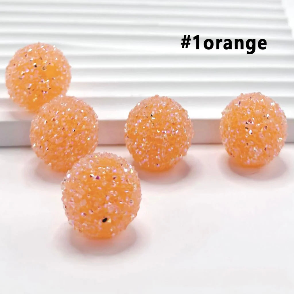z-28 Single Colors and 7 Color Series Mix Round Sugar Beads, 20MM