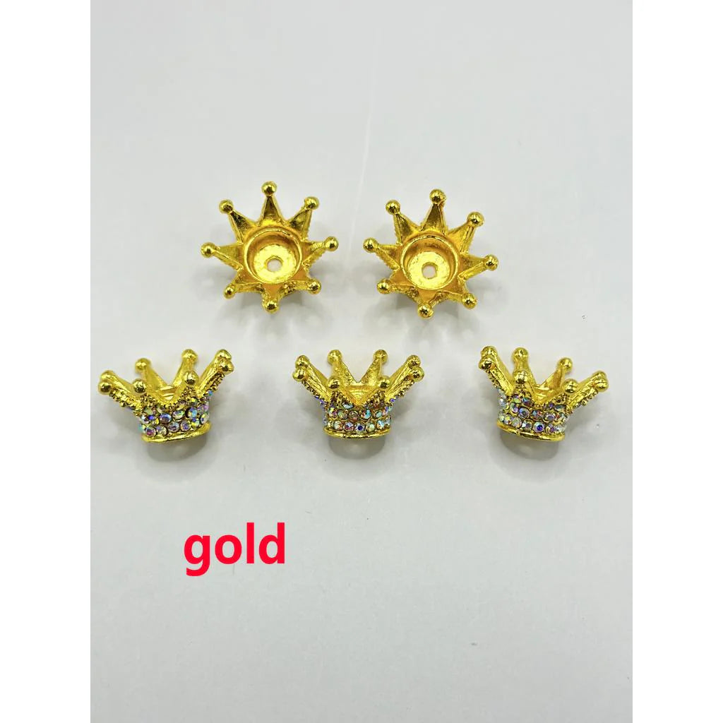 z-Bling Bling Sparkling Crown Spacers for Beads