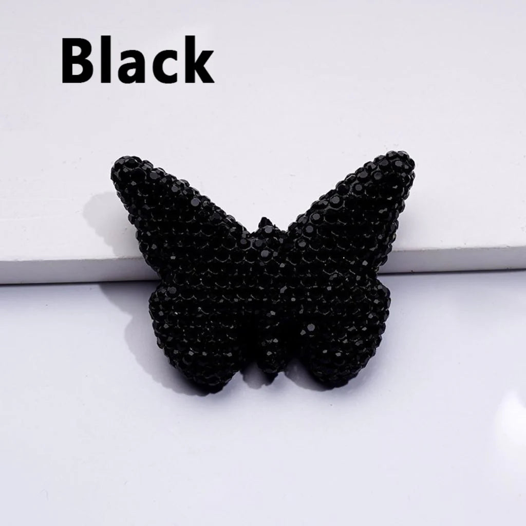 z-Exquisite Multi-Color Butterfly Clay Beads with Shiny Rhinestones, 54*41MM