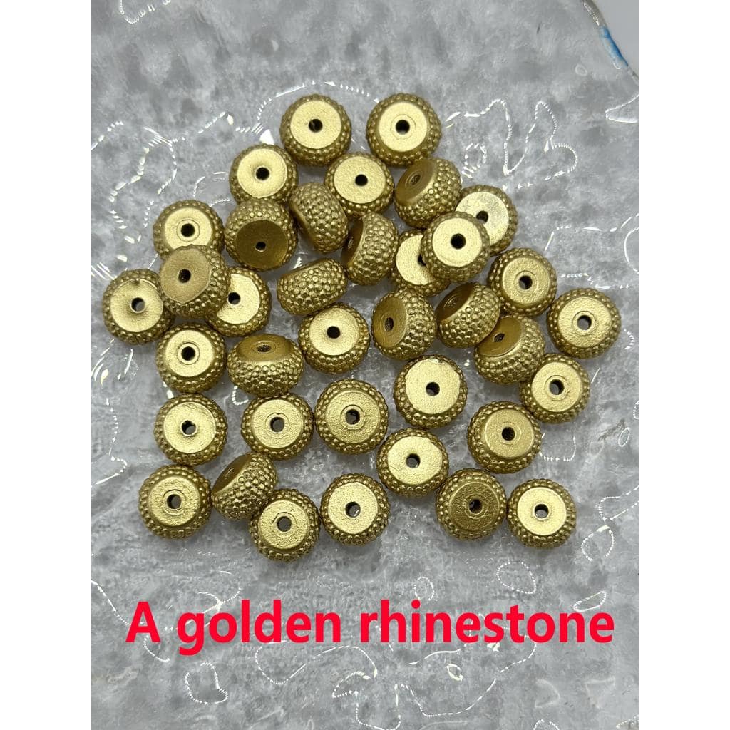 z-Wheel Spacers with Silver &golden& Black Rhinestone, 6x12mm