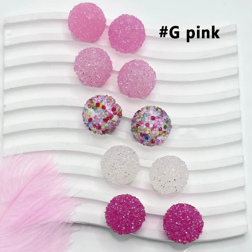 z-28 Single Colors and 7 Color Series Mix Round Sugar Beads, 20MM