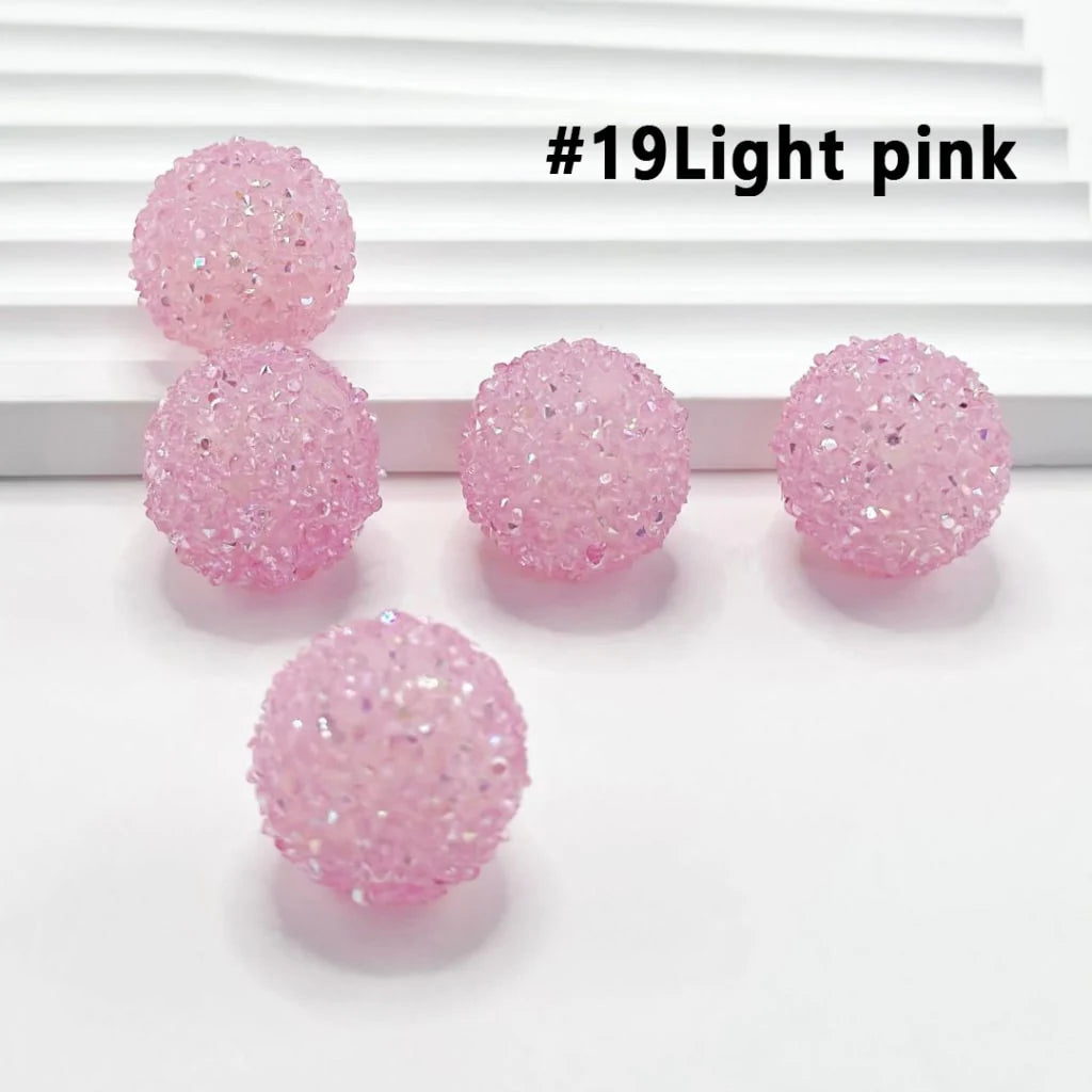 z-28 Single Colors and 7 Color Series Mix Round Sugar Beads, 20MM