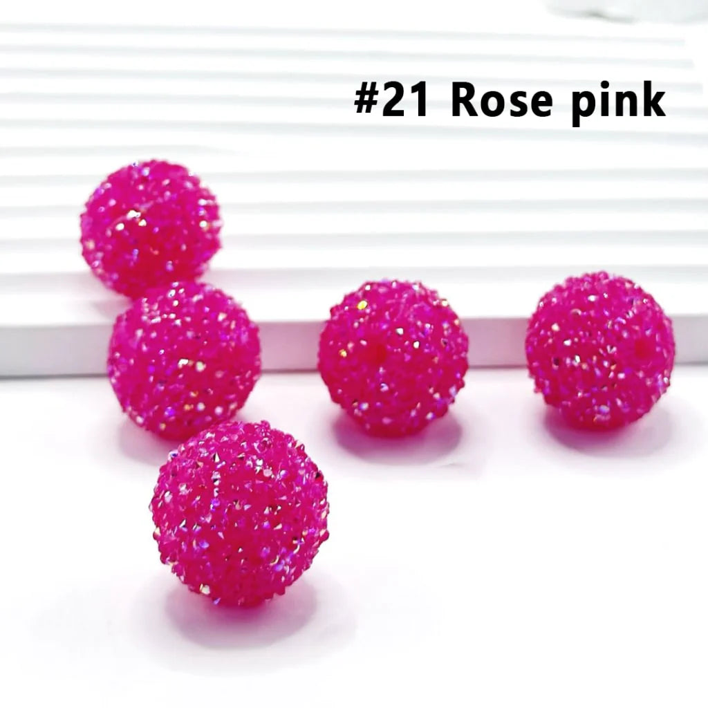 z-28 Single Colors and 7 Color Series Mix Round Sugar Beads, 20MM