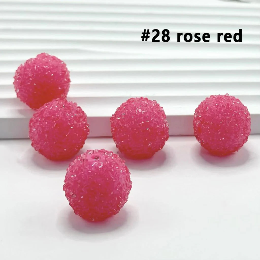 z-28 Single Colors and 7 Color Series Mix Round Sugar Beads, 20MM