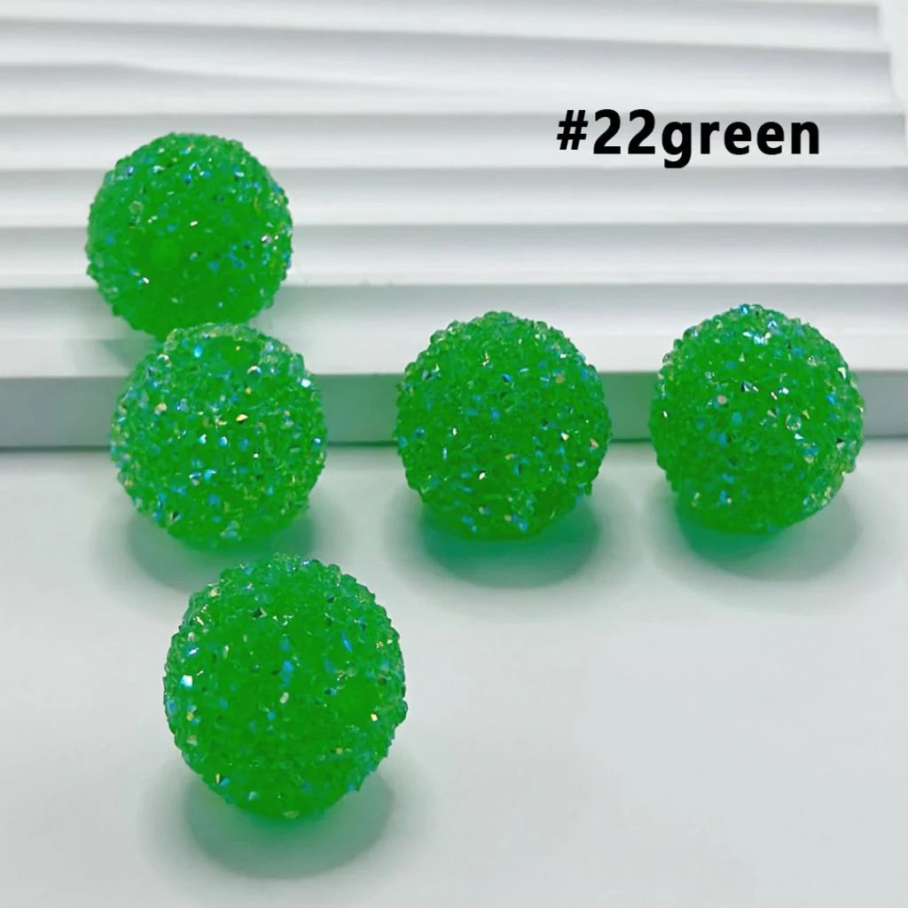 z-28 Single Colors and 7 Color Series Mix Round Sugar Beads, 20MM