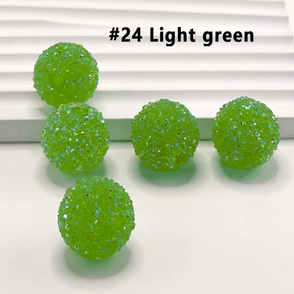 z-28 Single Colors and 7 Color Series Mix Round Sugar Beads, 20MM