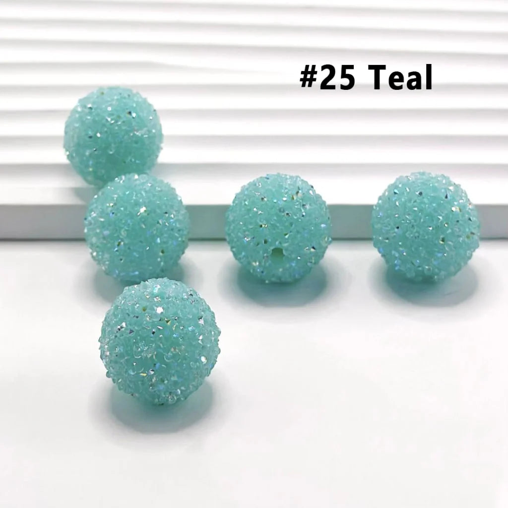 z-28 Single Colors and 7 Color Series Mix Round Sugar Beads, 20MM