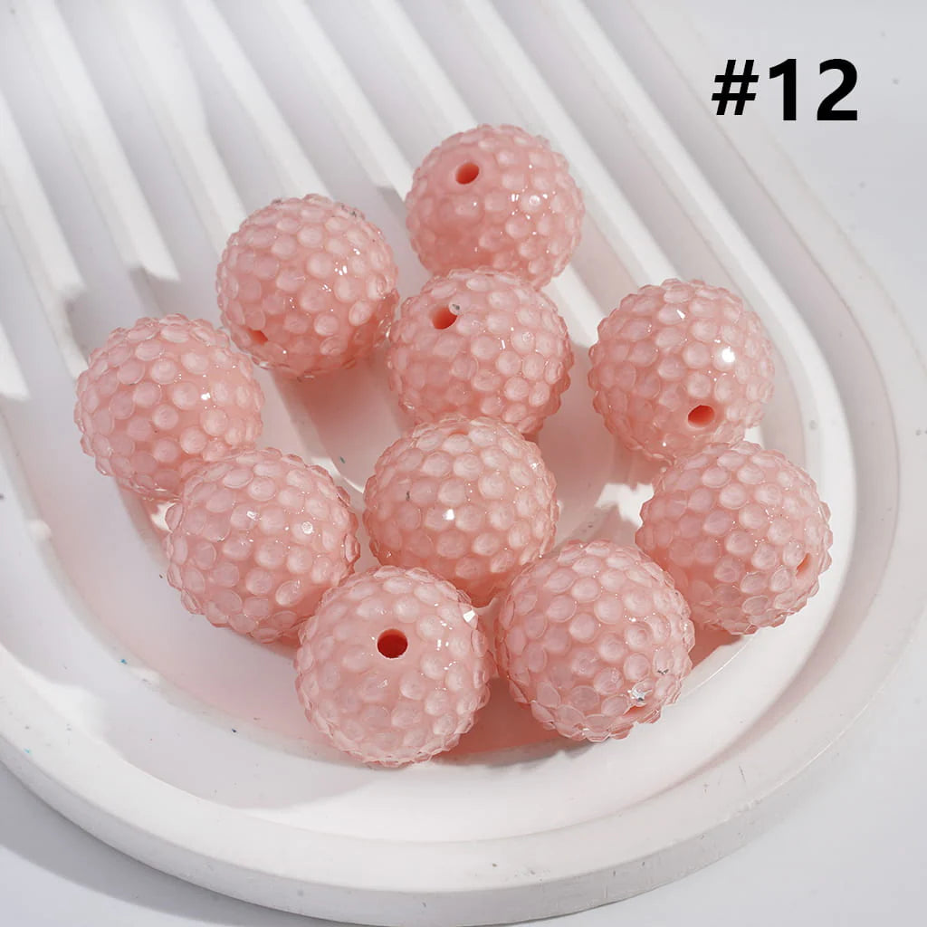 z-Acrylic Rhinestone Beads, Jelly Color Rhinestones, 20MM