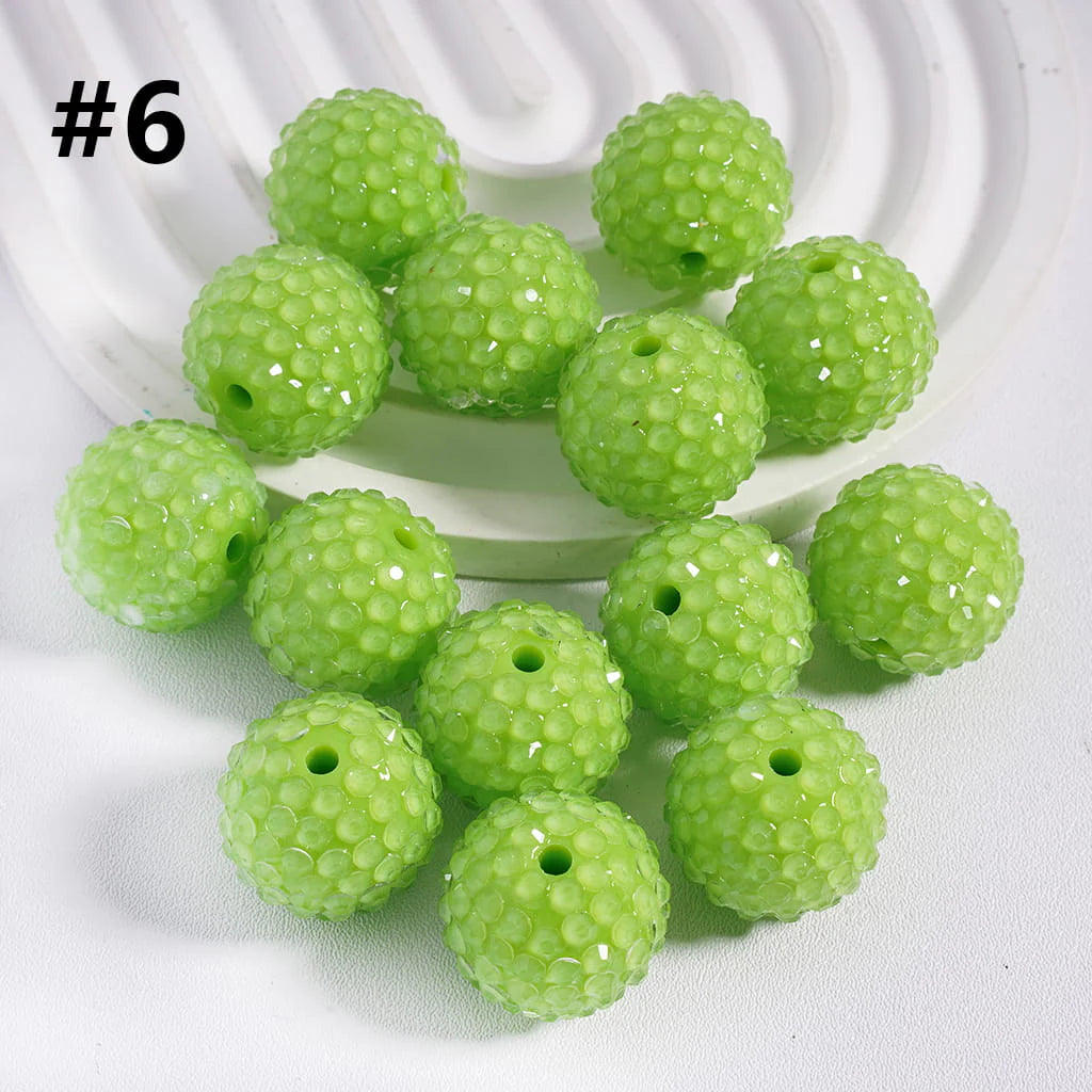 z-Acrylic Rhinestone Beads, Jelly Color Rhinestones, 20MM