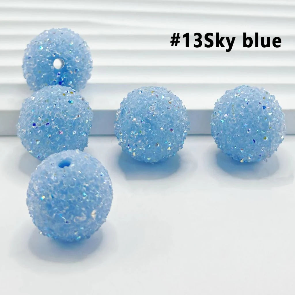 z-28 Single Colors and 7 Color Series Mix Round Sugar Beads, 20MM