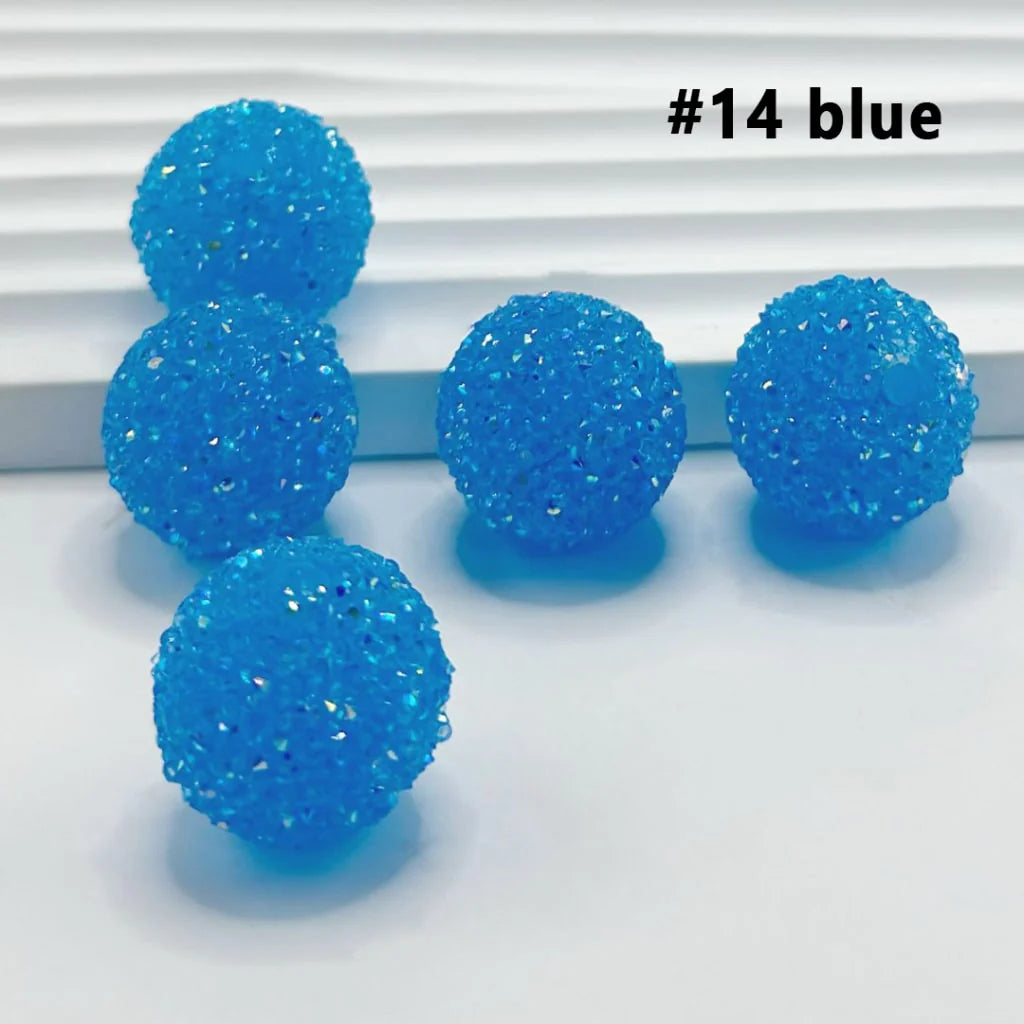 z-28 Single Colors and 7 Color Series Mix Round Sugar Beads, 20MM